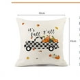 thumbnail image 1 of Guanhe Decorative & Throw Pillow Covers Thanksgiving Decorations Clearance 18''x18'' Linen Pillowcase with Plaid Printed, for Car Sofa Bed, 1 of 5