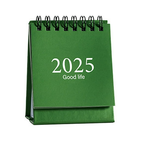 Moocorvic Desk Calendars 2025, Mini Desktop Calendar Mini Daily Schedule Thick Paper Twin-Wire Binding for Home Office School