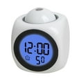 thumbnail image 1 of Moocorvic Digital LCD Voice Talking Multifunction LED Projection Alarm Clock Temperature, 1 of 3