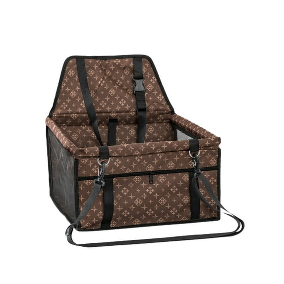 Moocorvic Dog Car Seat for Small Dogs And Cat, Portable and Breathable Bag with Seat Belt Dog Carrier for Backseat Protection
