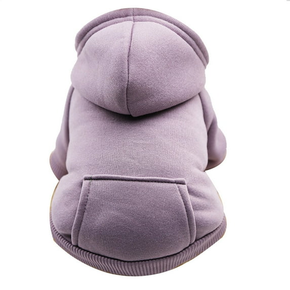 Moocorvic Dog Hoodie Sweatshirt with Pockets Soft Cat Clothes for Daily Wear, Puppy Warm Sweater for Small Dogs Cat(Purple,XS)