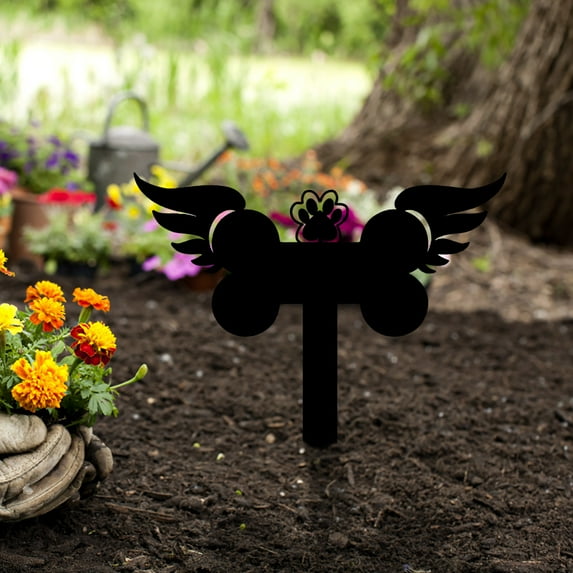 Moocorvic Dog Pet Grave Markers Pet Memorial Stake, Memorial Plaque Cross Pet Memorial Gifts Cemetery Garden Grave Decoration Garden Decor for Outdoors Yard