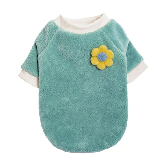 Moocorvic Dog Sweaters for Small Dogs Girl/Boy, Soft Warm Fleece Vest Button Easy to Wear On/Off Pet Clothes(Green,L)