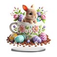 thumbnail image 1 of Moocorvic Easter Basket Essentials Easter Bunny Eggs Acrylic Tabletop Decorations Holiday Gifts, 1 of 6