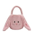 thumbnail image 1 of Moocorvic Easter Bunny Basket Pink Ear Easter Bucket Tote Bags for Kids Boys Girls Gift Candy Easter Decorations, 1 of 9