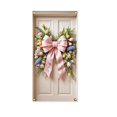 thumbnail image 1 of Moocorvic Easter Bunny Door Covers Decorative for Front Door Outside, Spring Easter Eggs Backdrop Party Home Decor 6x3FT, 1 of 6