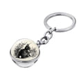 thumbnail image 1 of Moocorvic Easter Bunny Time Gemstone Double-Sided Glass Ball Keychain Key Ring,Easter Basket Stuffers for Teens,Easter Gifts,Easter Toys, 1 of 2