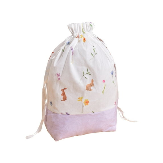 Moocorvic Easter Decoration, Drawstring Gift Bag for Candy Storage, Festive Ornament & Party Use,Purple