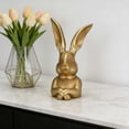 thumbnail image 1 of Moocorvic Easter Decorations Bunny Figurine Statue, Spring Table Decor Vintage Gold Thinking Rabbits for Desk Cabinet Bookshelf Bar Office Decor, 1 of 7