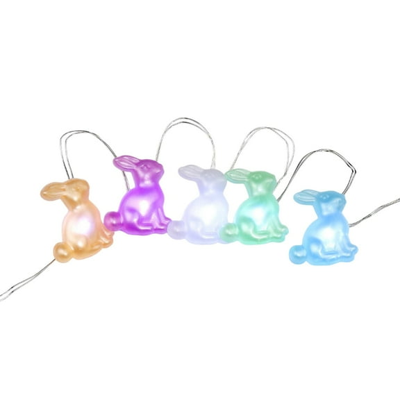 Moocorvic Easter Decorations String Lights, 9.85FT LED Easter Bunny with Remote, Wedding Party Easter Yard Decor