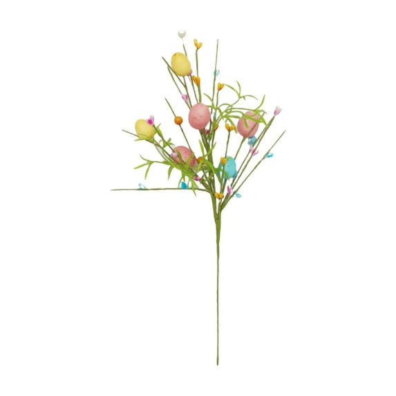 Moocorvic Easter Egg Stems Artificial Easter Decorations Picks Colorful Spray Vine with for Flower Arrangement