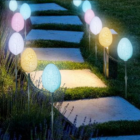 Moocorvic Easter Eggs Plastic Easter Eggs Easter Decoration Lights Easter Gifts Light leaf battery string lights led background string lights,