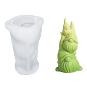 Moocorvic Easter Gnome Silicone Mold 3D Candle Molds for Fondant, Soap, Polymer Clay, Plaster Ornament, Resin Art