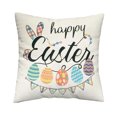 thumbnail image 1 of Moocorvic Easter Pillow Cover Spring Decor Easter Bunny Egg Florals Decorative Throw Pillow Cover Patio Sofa Cushion Pillowcase 18x18, 1 of 7