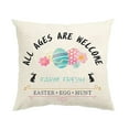 thumbnail image 1 of Moocorvic Easter Pillow Cover Spring Decor Easter Bunny Egg Florals Decorative Throw Pillow Cover Patio Sofa Cushion Pillowcase 18x18, 1 of 7
