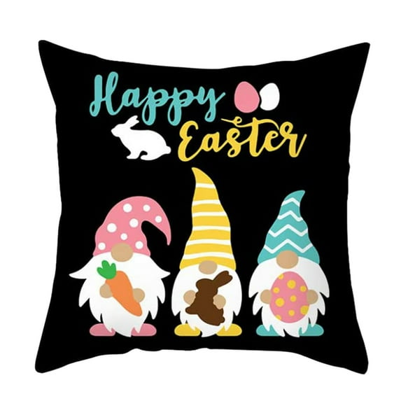 Moocorvic Easter Pillow Easter Decor Easter Pillow Covers Rabbit,Easter Bunny Egg Decorative Throw Pillow Sofa Cushion Cover Home Decor Pillow for Outdoor,Easter Gifts Easter Toys,