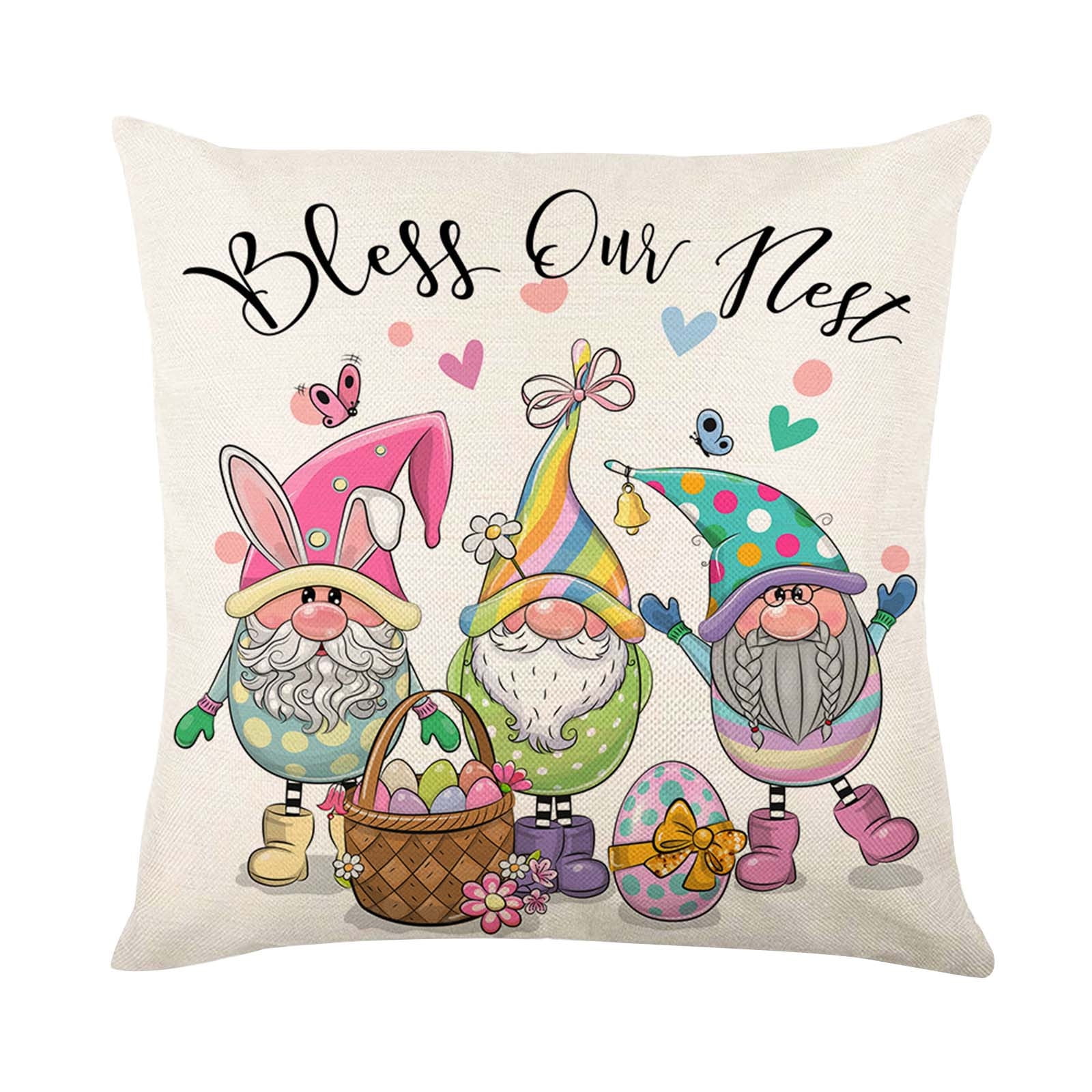Moocorvic Easter Pillow Easter Decor Easter Pillow Covers Rabbit,Easter