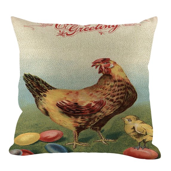 Moocorvic Easter Pillow Easter Decor Easter Pillow Covers Rabbit,Easter Bunny Egg Decorative Throw Pillow Sofa Cushion Cover Home Decor Pillow for Outdoor,Easter Gifts Easter Toys,