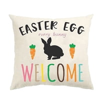 Moocorvic Easter Pillow Easter Decor Easter Pillow Covers Rabbit,Easter Bunny Egg Decorative Throw Pillow Sofa Cushion Cover Home Decor Pillow for Outdoor,Easter Gifts Easter Toys,