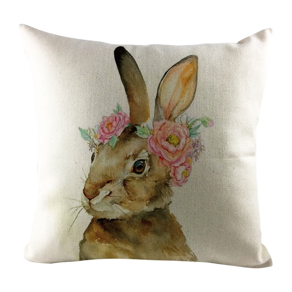 Moocorvic Easter Pillow Easter Decor Easter Pillow Covers Rabbit,Easter Bunny Egg Decorative Throw Pillow Sofa Cushion Cover Home Decor Pillow for Outdoor,Easter Gifts Easter Toys,