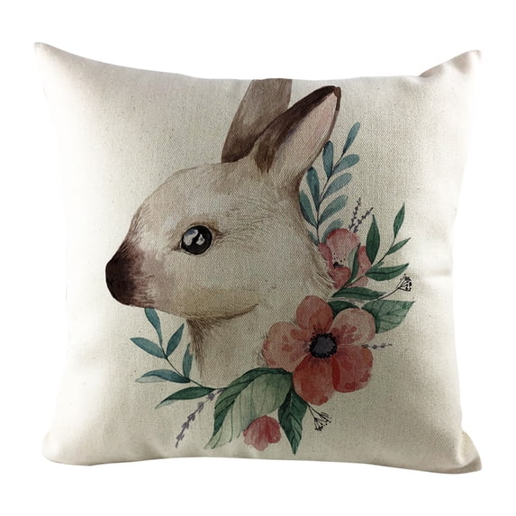 Moocorvic Easter Pillow Easter Decor Easter Pillow Covers Rabbit,Easter Bunny Egg Decorative Throw Pillow Sofa Cushion Cover Home Decor Pillow for Outdoor,Easter Gifts Easter Toys,