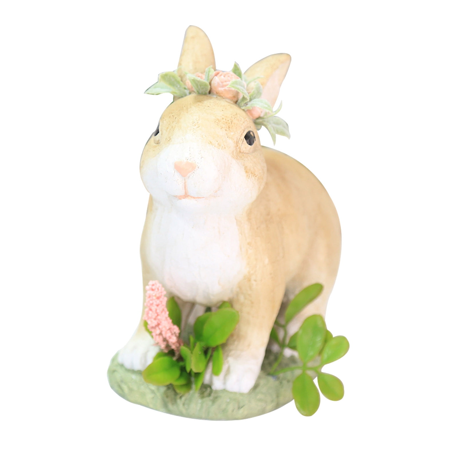 Moocorvic Easter Rabbit Doll Decoration Bunny Figurine Bunny Cake Topper for Birthday Gift Desk Decorations Rabbit Cake Decoration, Miniature Fairy Garden Decoration