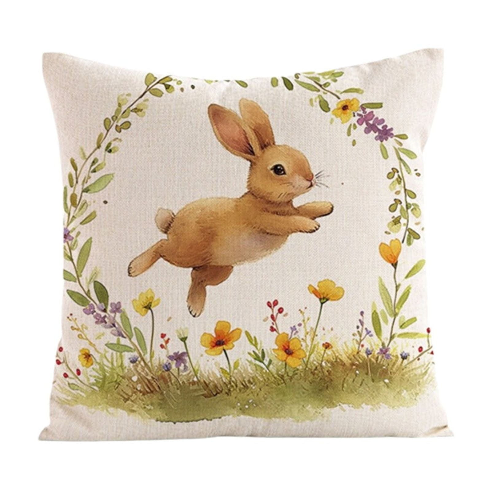 Moocorvic Easter Spring Pillow Covers Decoration Farmhouse Rabbit Bunny ...