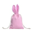 thumbnail image 1 of Moocorvic Easter Treat Bags with Drawstring Bunny Gift Bags Party Supplies Canvas Candy Chocolate Eggs Hunt Stuffer, 1 of 7