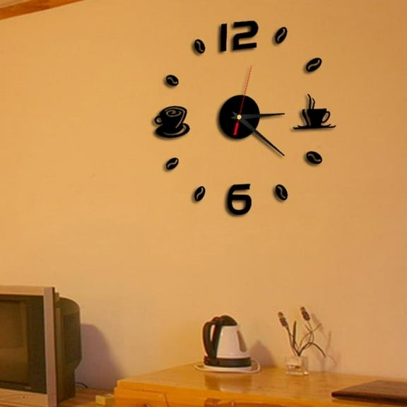 Moocorvic Fashion Acrylic DIY Self Adhesive Interior Wall Creative Decoration Clock