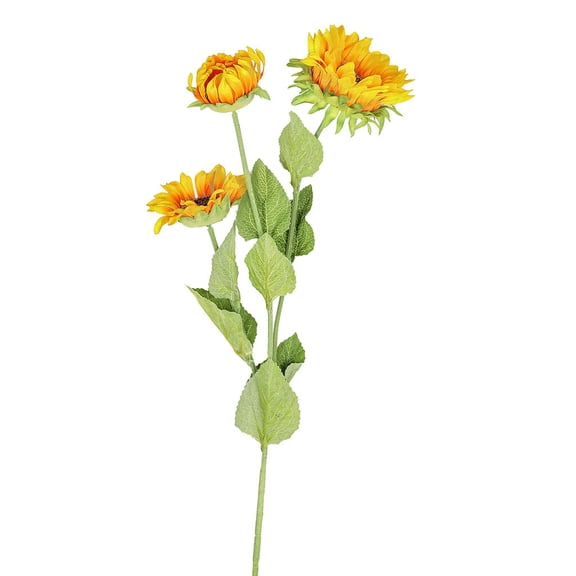 Moocorvic Faux Flowers Sunflower Decor, Fake Outdoor Flowers Cemetery Flowers Sunflower Party Decorations Grave Flowers for Cemetery Home Wedding Spring Decor