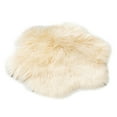 thumbnail image 1 of Moocorvic Faux Fur Rug for Bedroom, Wool Imitation Sheepskin Rugs Faux Non Slip Bedroom Carpet Mats(Yellow,23.7x23.7inch), 1 of 3