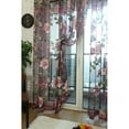 thumbnail image 1 of Moocorvic Flower Curtains Rod Pocket Top Rose Floral Sheer Voile Curtain,Flower Tulle Transparent Window Treatment for Living Room Bedroom Glass Door, 1 of 2