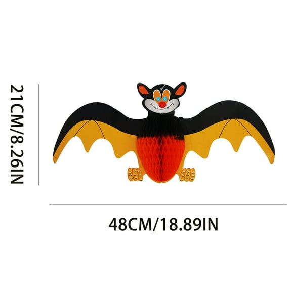 Moocorvic Flying Bat Witch Props Halloween Folding Paper Decoration Pendant