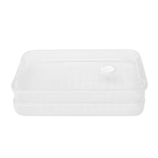 23.7oz Food Storage Container with Removable Drain Plate and Lid, 1Pcs Stackable Portable Freezer Storage Containers - Tray to Keep Fruits, Vegetables