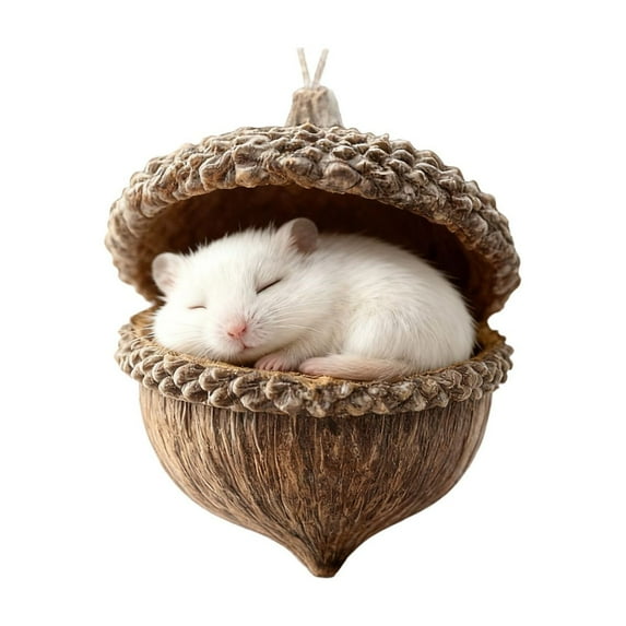 Moocorvic Forest Animal Acorn Ornaments for Christmas Tree Hanging Decorations Gifts for Animal Lovers 4''