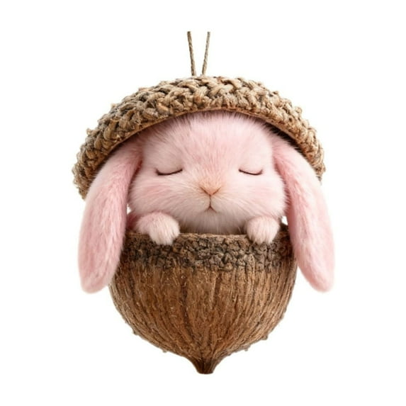 Moocorvic Forest Animal Acorn Ornaments for Christmas Tree Hanging Decorations Gifts for Animal Lovers 4''