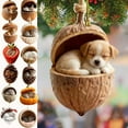 thumbnail image 1 of Moocorvic Forest Animal Acorn Ornaments for Christmas Tree, Winter Birthday Party Supplies Holiday Gifts 3.15 Inch, 1 of 4