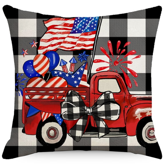 Guanhe Fourth of July Decorations Clearance Independence Day Pillow Cover American Flag Outdoor Home Decoration Cushion Cushion Cover