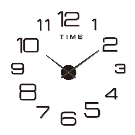 Moocorvic Frameless Large DIY Wall Mute Clock Frameless 3D Mirror Wall Clock For Living Room Home Office Decoration Stickers 60CM