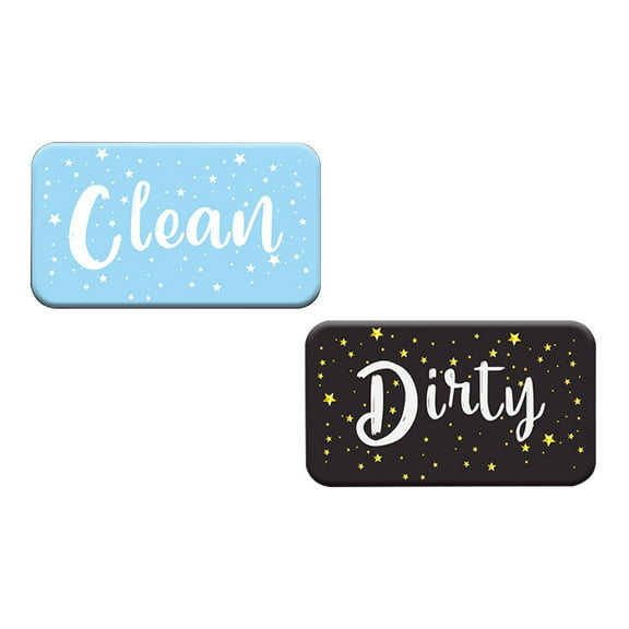Moocorvic Fun And Practical Home Decor Double Sided Fridge Magnet Dishwasher Magnetic Sticker Clean Dirty Sign