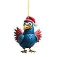 thumbnail image 1 of Moocorvic Funny Christmas Cute Rooster Hanging Pendent, Holiday Party Decoration Christmas Tree Decor for Home Outdoor Christmas Decorations Yard, 1 of 2