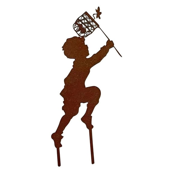 Moocorvic Garden Art, Outdoor Fall D茅cor Garden Sculptures & Statues, Figurine Garden Yard Decoration, Lawn Stakes, Metal Outdoor Statues, for Planters