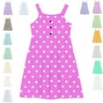thumbnail image 1 of Moocorvic Girls Dresses Spaghetti Strap Button Down Sleeveless Summer Casual Sundress A-line Dress with Pockets, 1 of 9