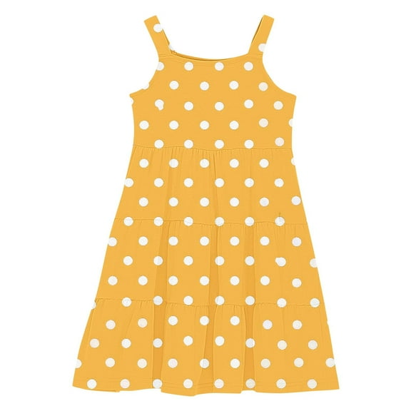 Moocorvic Girls Dresses Spaghetti Strap Button Down Sleeveless Summer Casual Sundress A-line Dress with Pockets