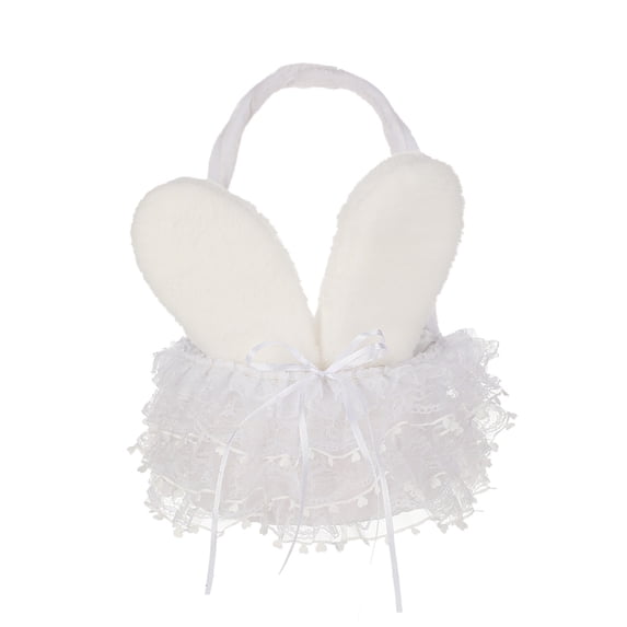 Moocorvic Girls Easter Basket Ideas Cute Bunny Ear Lace Dress Easter Gift Bucket Party Favors Stuffers Gifts