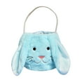 thumbnail image 1 of Moocorvic Girls Easter Bunny Basket Plush Easter Buckets with Long Ear Egg Hunting Party Supplies, 1 of 7