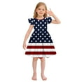 thumbnail image 1 of Moocorvic Girls Toddler Dress 4th of July Kids Dresses Casual Sleeveless Sundress Red White And Blue Print Party Outfits Holiday Clothes, 1 of 5