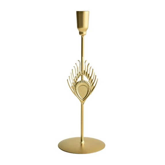 Moocorvic Gold Bow Taper Candle Holder, Metal Vintage Candle Stick Holders for Wedding, Dinning, Party,Home Decor