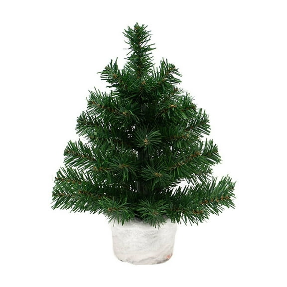 Moocorvic Green Miniature Pine Tree Tabletop Holiday Decor 13.77 Inch