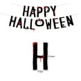 thumbnail image 1 of Moocorvic Halloween Banner Hanging Flag Bunting Garland Decorations, Halloween Birthday Party Decorations, 1 of 3